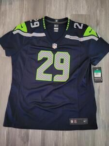 SEATTLE SEAHAWKS Football #29 EARL THOMAS III NFL JERSEY Lady Fan Shirt Women xl